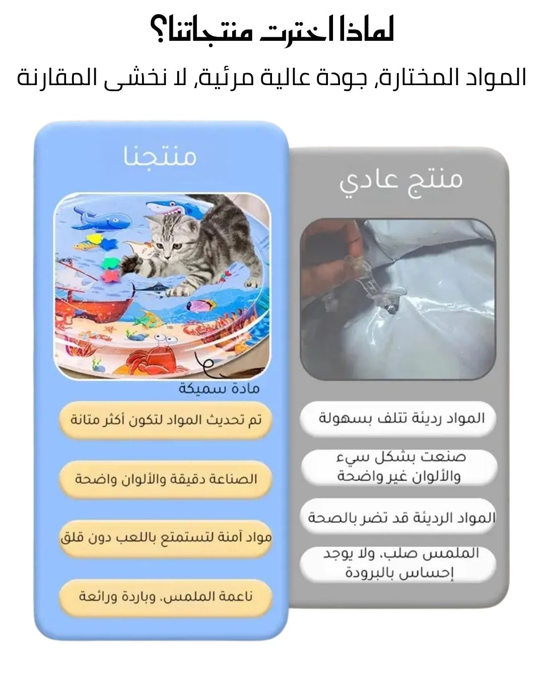 سجادة الماء التفاعلية للأطفال – تصميم مستطيل 26×20 إنش بسمك 2.36 إنش، متعة آمنة ومليئة بالمرح!