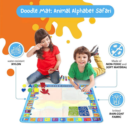 Doodle Mat: Animal Alphabet Safari