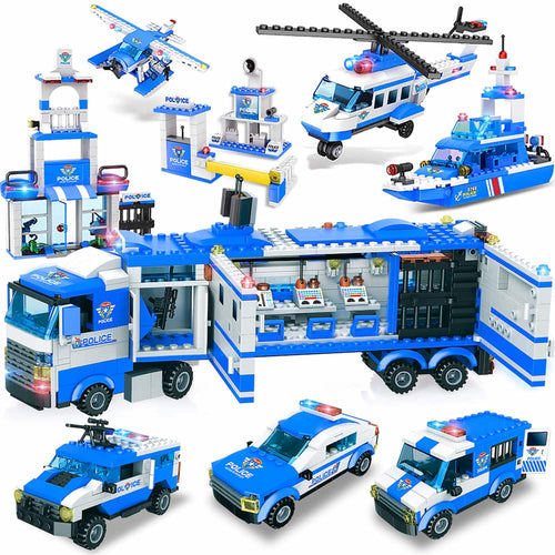 8 in 1 City Police Building Toy Set