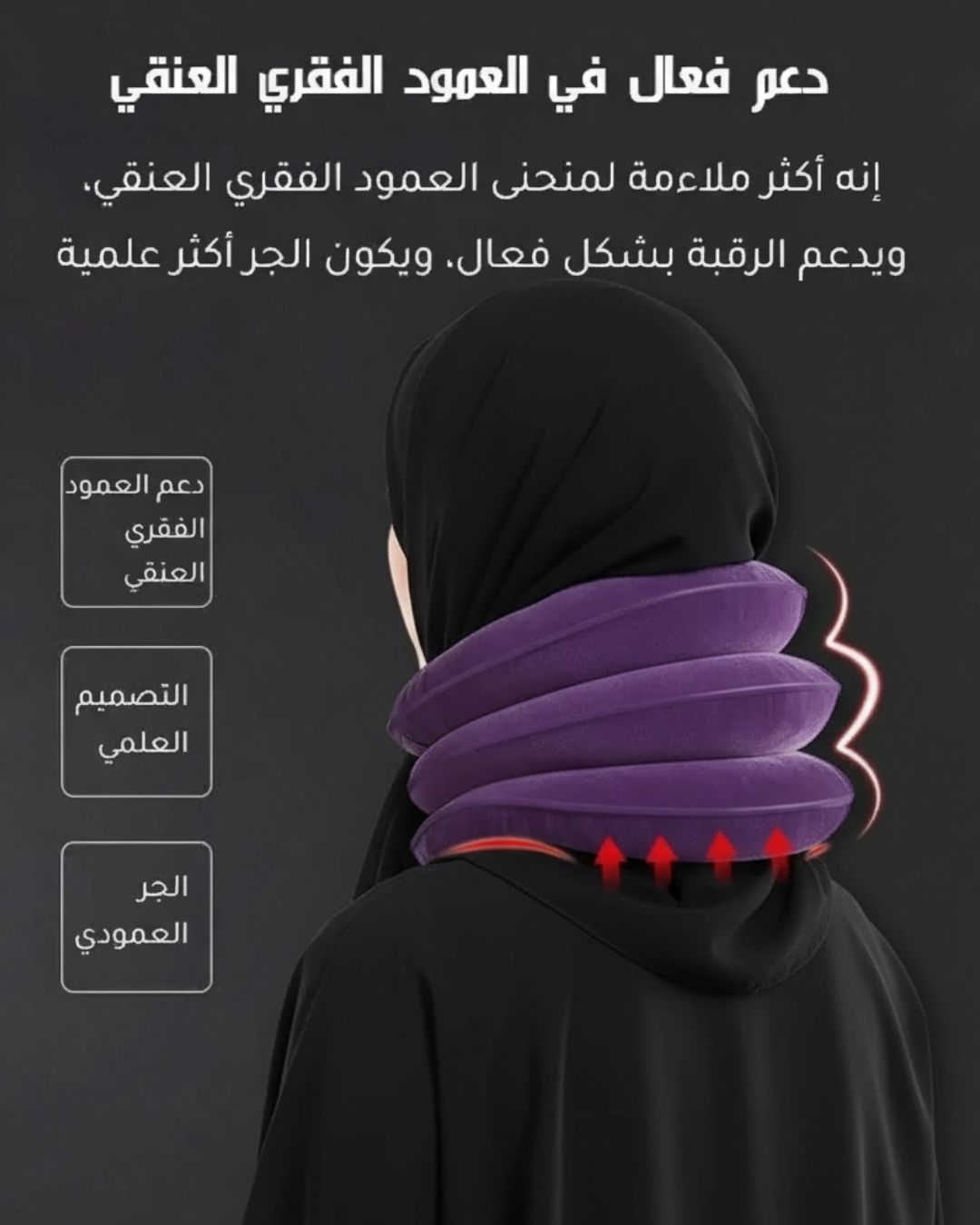 جهاز سكون لشدّ الرقبة الهوائي وعلاج الألم