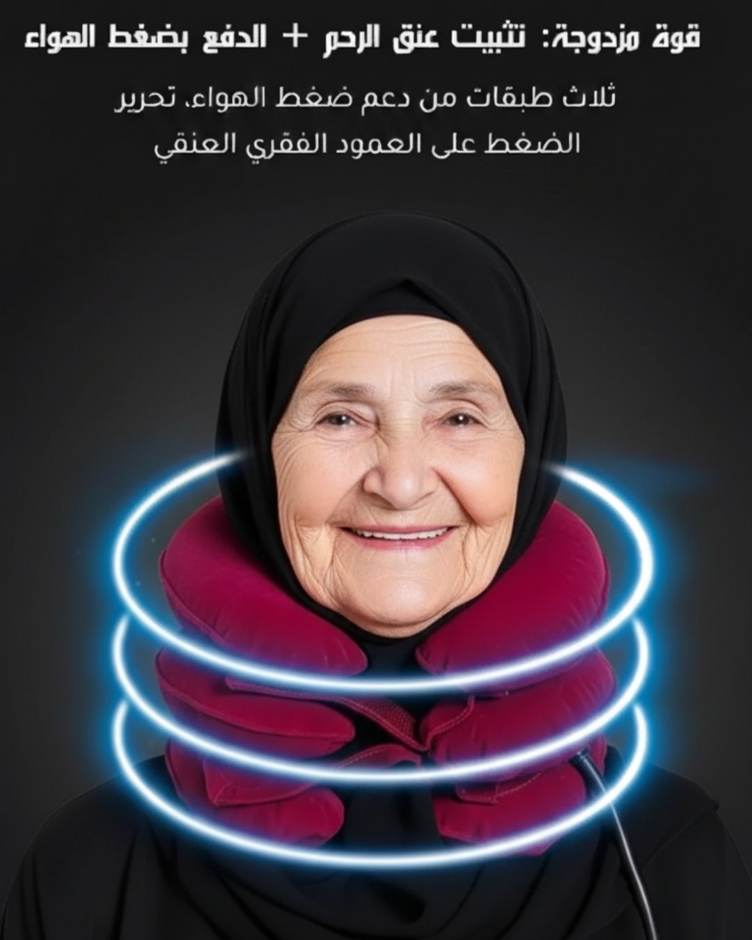 جهاز سكون لشدّ الرقبة الهوائي وعلاج الألم
